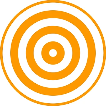 Artwork thumbnail, Geometric Pattern: Rondel: White Orange by Red Wolf