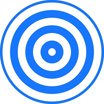 Artwork thumbnail, Geometric Pattern: Rondel: White Blue by Red Wolf