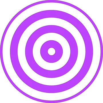 Artwork thumbnail, Geometric Pattern: Rondel: White Purple by Red Wolf
