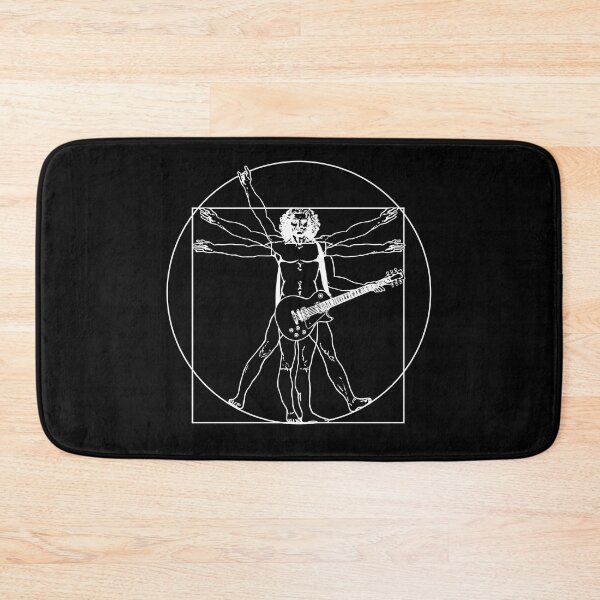 Item preview, Vitruvian man - Electric guitar (white version) playing D-Chord designed and sold by FK-UK.