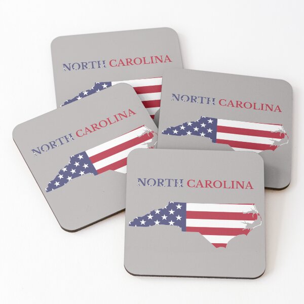 Item preview, North Carolina Map with US Flag designed and sold by marosharaf.