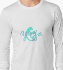 yoga swirl aqua Long Sleeve T-Shirt