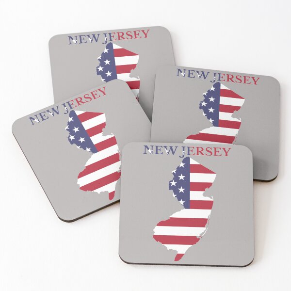 Item preview, New Jersey Flag Map designed and sold by marosharaf.