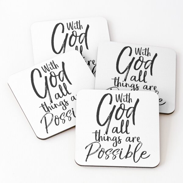 Item preview, With God All Things are Possible Christian Quote designed and sold by TNDesignStudio.