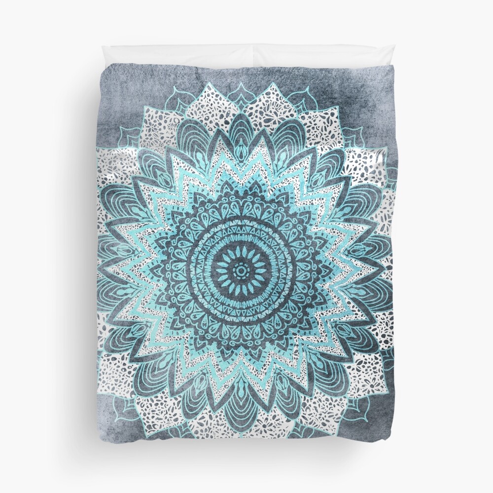 BOHOCHIC MANDALA IN BLUE Duvet Cover