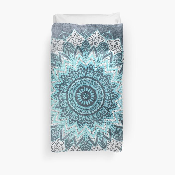 BOHOCHIC MANDALA IN BLUE Duvet Cover