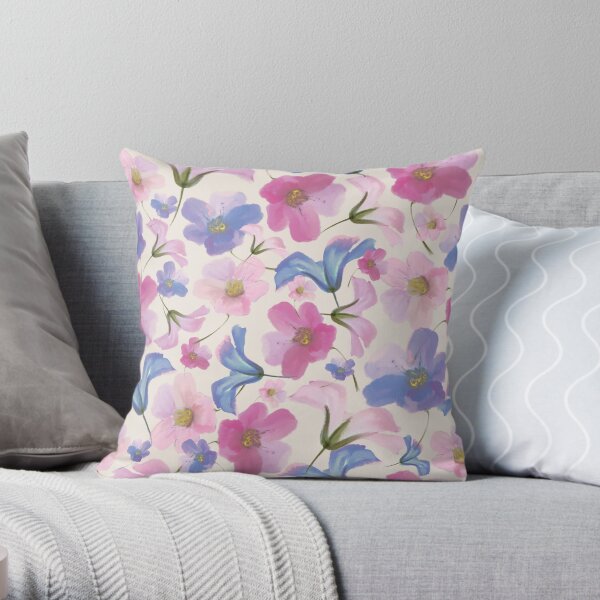 Flowers pattern Throw Pillow