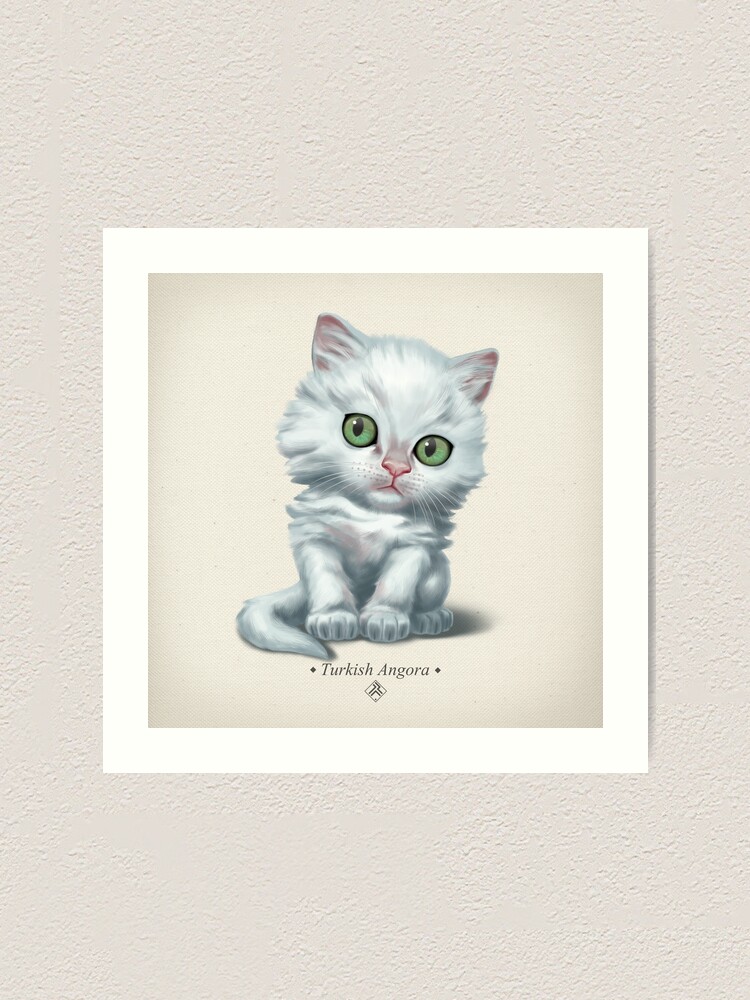 Impression Artistique Cataclysme Turc Angora Chaton Classique Par Ikerpazstudio Redbubble