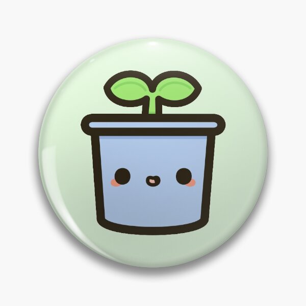 Germes mignons en pot Badge
