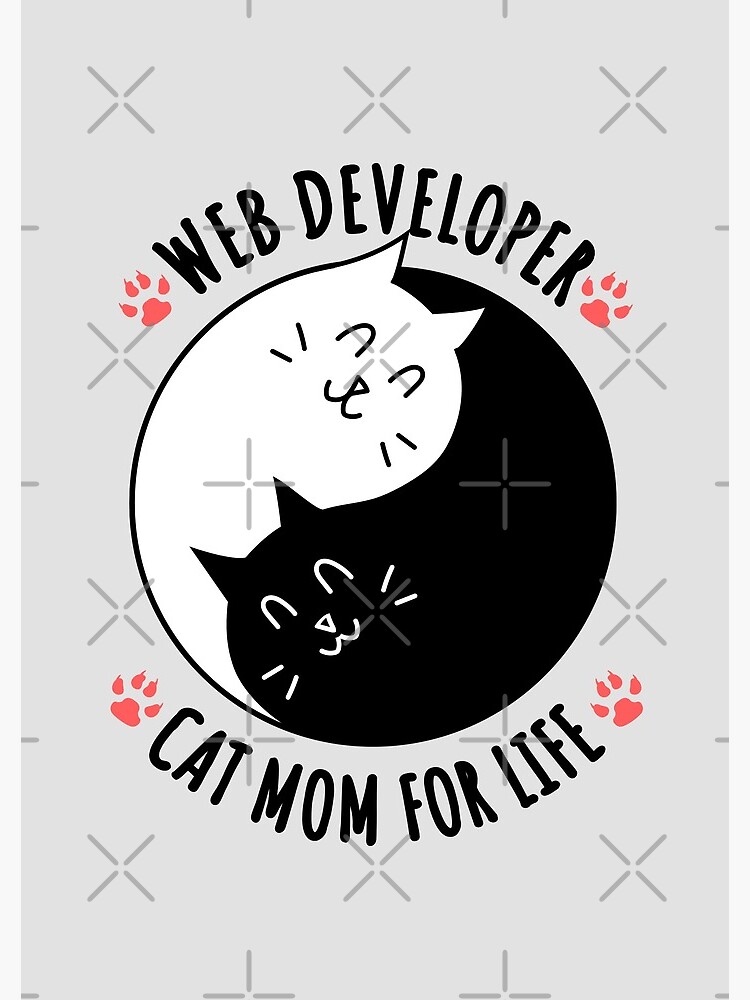 Thumbnail 3 of 3, Journal, Web Developer Cat Mom For Life Quote designed and sold by rukia020290.
