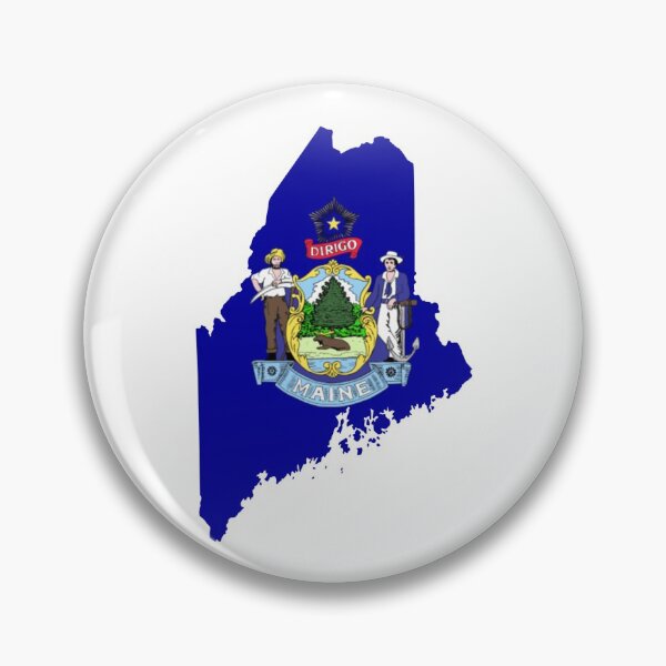 Item preview, Maine Flag Map designed and sold by marosharaf.