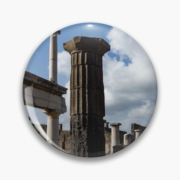 Item preview, Ancient Pompeii - the Forum Columns Framing Mount Vesuvius Volcano designed and sold by Georgia Mizuleva.