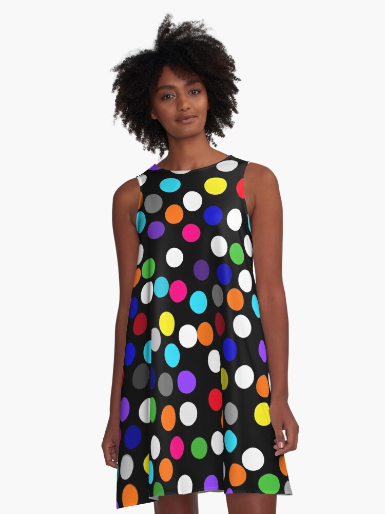 Polka dot a line clearance dress