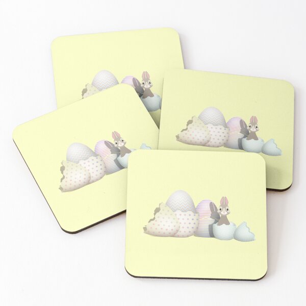 Item preview, Kawaii Easter Bunny hatching from colored Easter Eggs (Y) designed and sold by talgursmusthave.