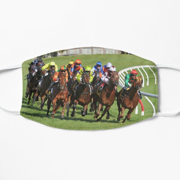 Horse racing action Mask