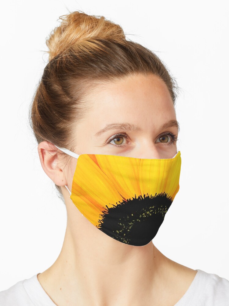 Download Beautiful Large Yellow Sunflower Painting Mask By Creativebridge Redbubble PSD Mockup Templates