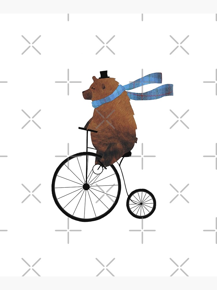 Cheltenham the Bear: Penny farthing fun by Suziebh