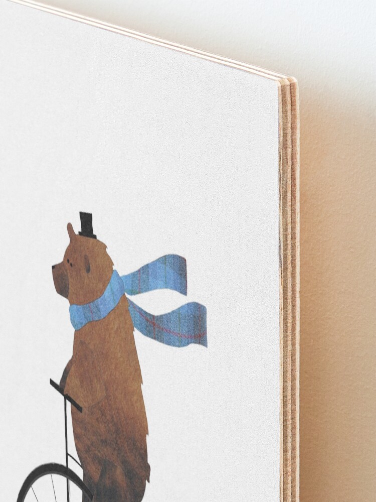 Alternate view of Cheltenham the Bear: Penny farthing fun Mounted Print