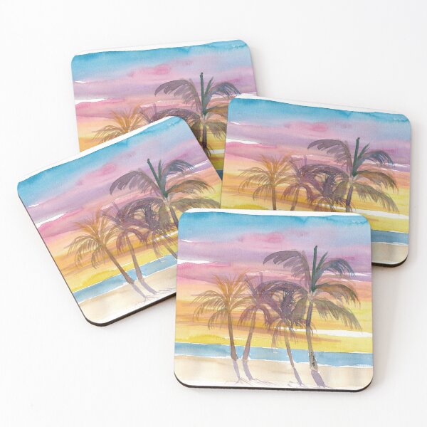 Item preview, Palms At The Beach in Golden Sunset Mood designed and sold by artshop77.