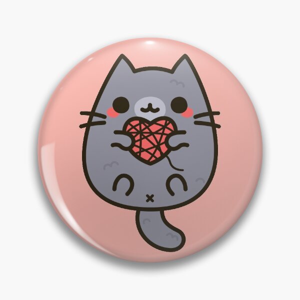 Item preview, Cute kitty with heart yarn designed and sold by peppermintpopuk.