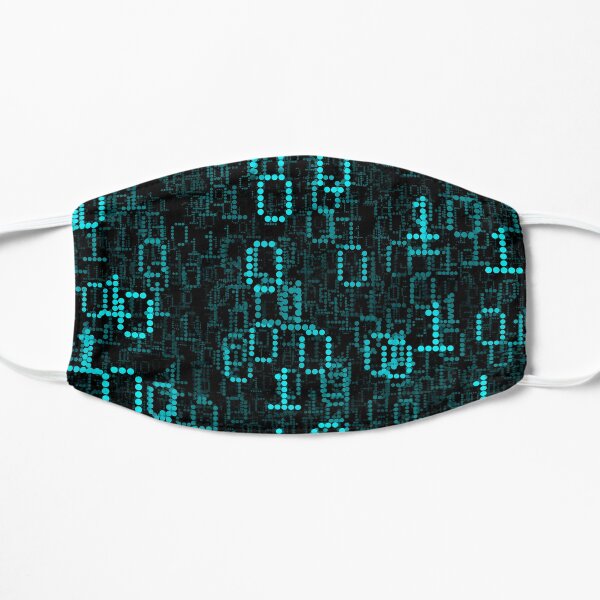 Binary Data Cloud Flat Mask