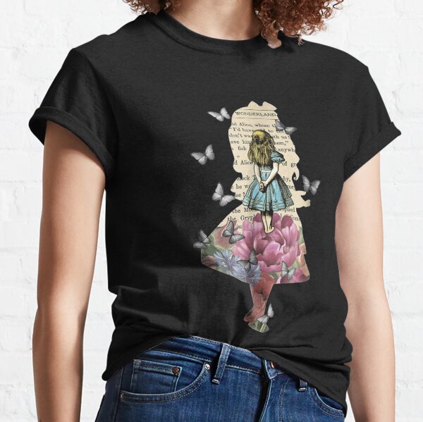 Alice In Wonderland Magical Garden - Vintage Book Classic T-Shirt