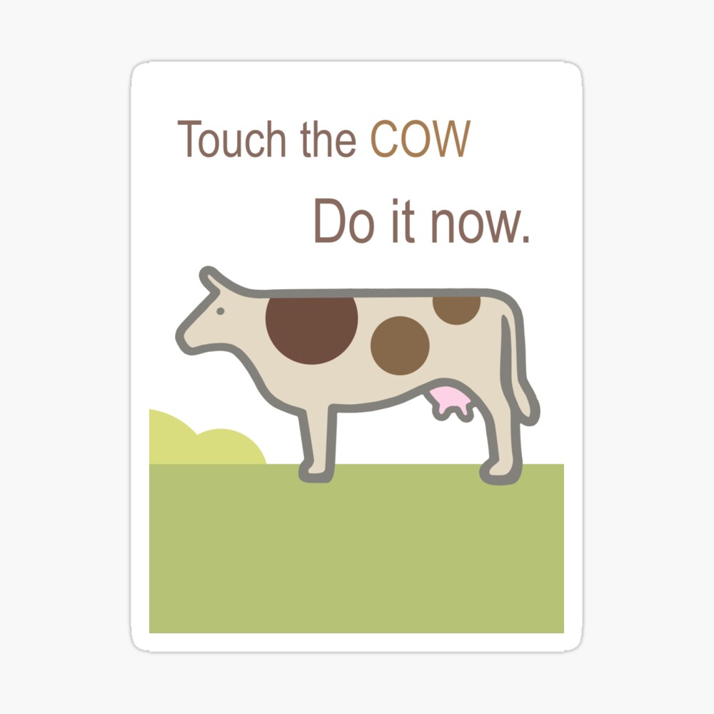 Touch the Cow. Greeting Card for Sale by AlisterLockhart | Redbubble