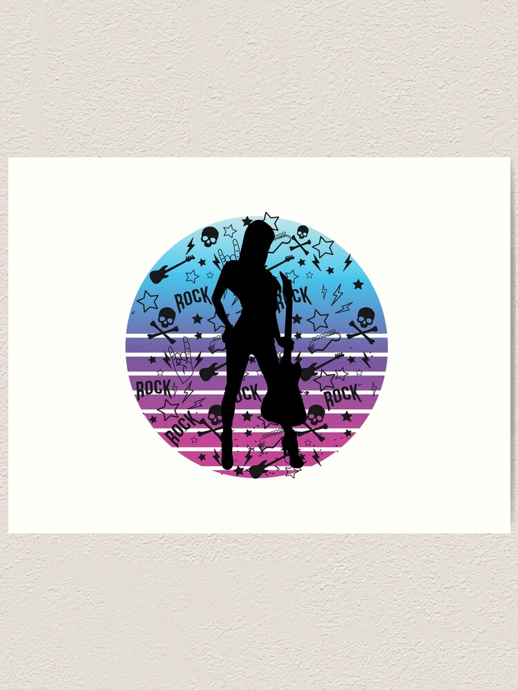 Sexy Rock Star Girl Art Print By 2pdesign Redbubble