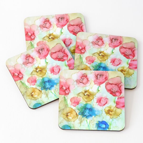 Item preview, Fluid ink Abstract art Poppies, Alcohol ink  designed and sold by lornshep.