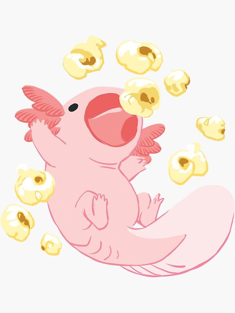 Thumbnail 3 of 3, Sticker, Snaxy Popcorn designed and sold by mamath.
