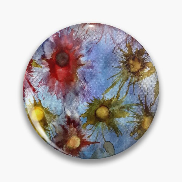 Item preview, Fluid ink Abstract art Twilight Flowers - Alcohol ink  designed and sold by lornshep.