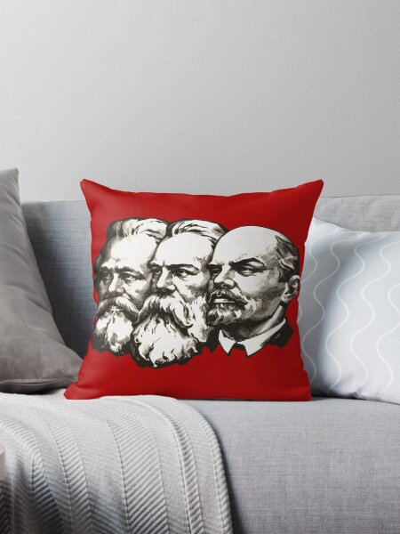 Vista previa del artículo con la obra «Marx, Engels y Lenin», diseñado y vendido por Beltschazar.