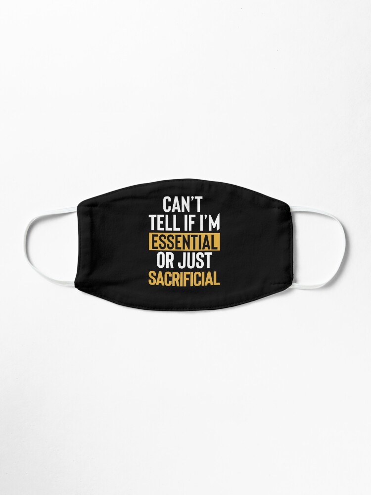 Alternate view of Funny Essential Employee Meme shirt Quarantine Lockdown worker Gift Mask