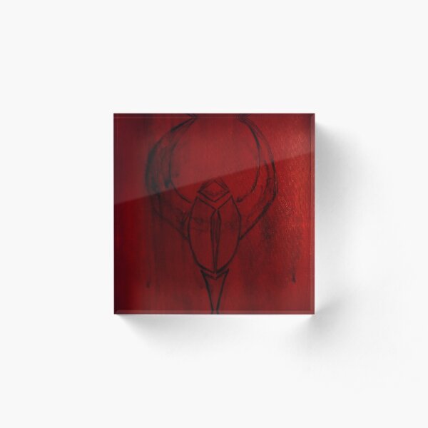 Scarlet Cave Scarab Acrylic Block