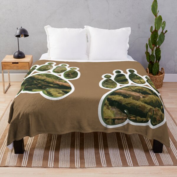 Item preview, Tasmanian Tiger Pawprints (Forest Print) designed and sold by Thoughtscrawl.