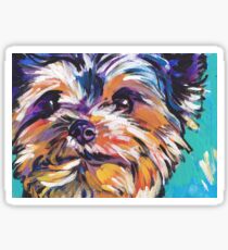 Yorkie Yorkshire Terrier Bright colorful pop dog art Sticker