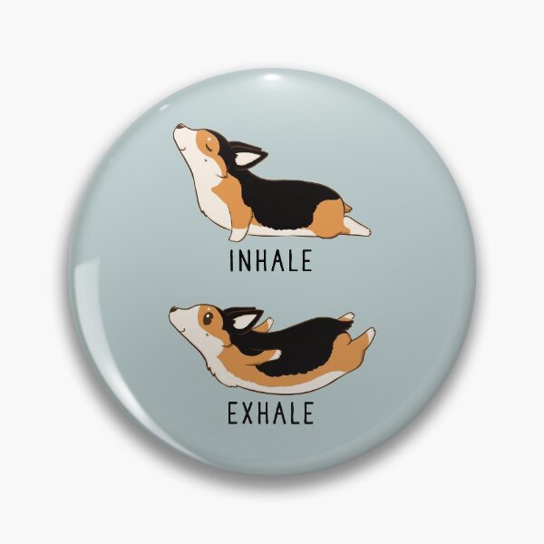 Item preview, Inhale Exhale Tri Color Corgi Yoga designed and sold by thepawster.