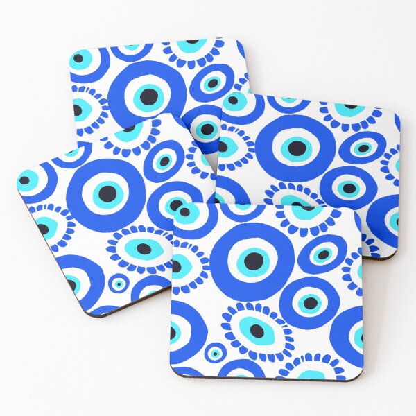 Item preview, Greek Eye Blue and White Pattern designed and sold by CreativeBridge.