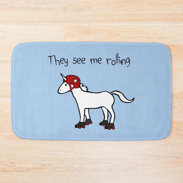Item preview, They See Me Rolling - Roller Derby Unicorn designed and sold by jezkemp.