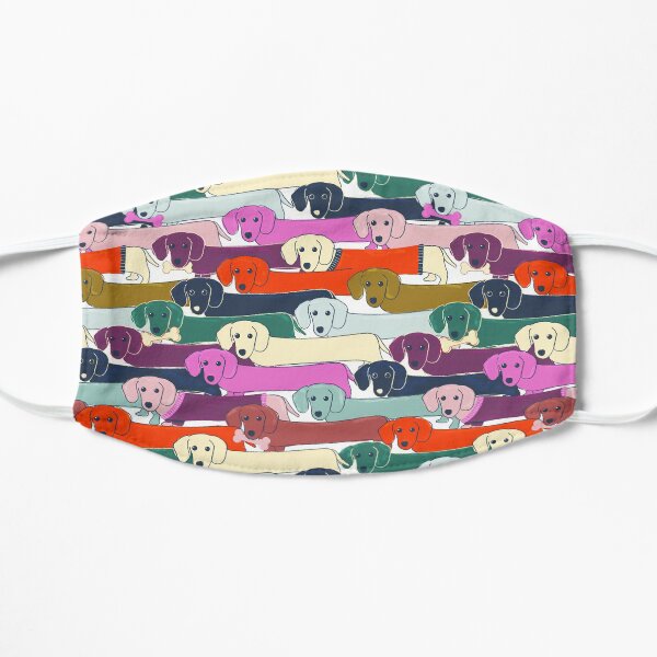 colored dogs pattern Mask