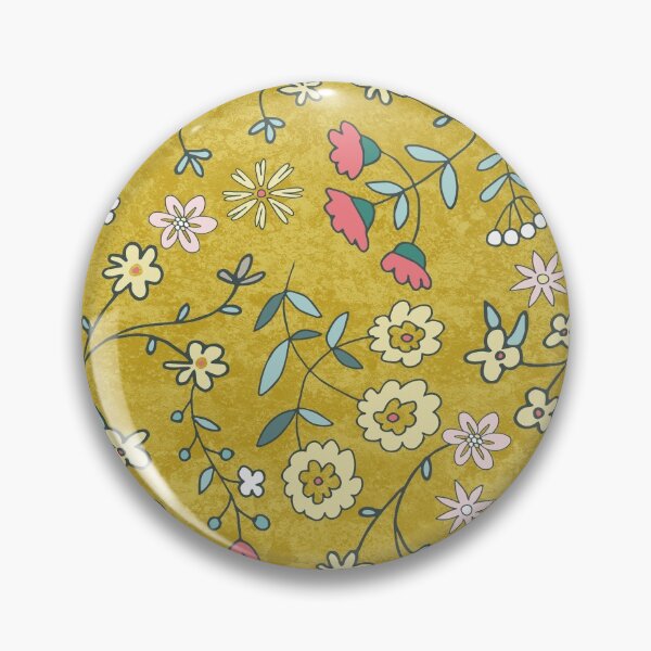 Item preview, Mini flowers on a yellow background designed and sold by colorofmagic.