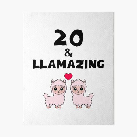 Impression Rigide Et Llamazing Joyeux Anniversaire Mignon Drole Heureux Kawaii Rose Petit Bebe Lamas Et Dessin Anime Coeur Rouge Souhaits D Anniversaire Par Artepiphany Redbubble