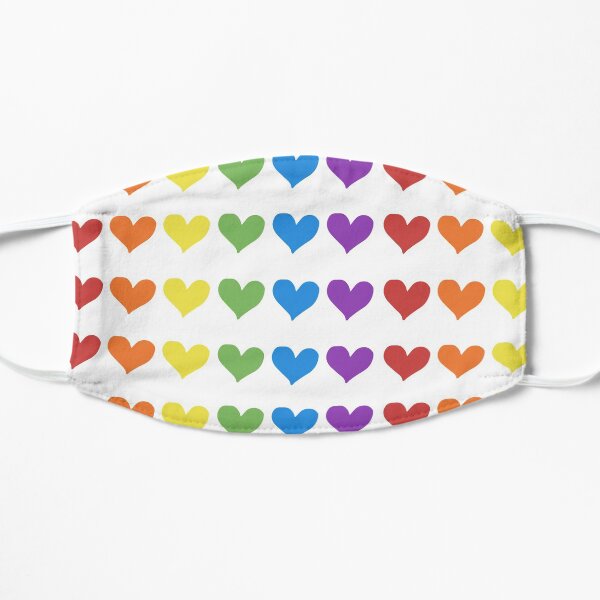 Pride Rainbow Hearts Mask