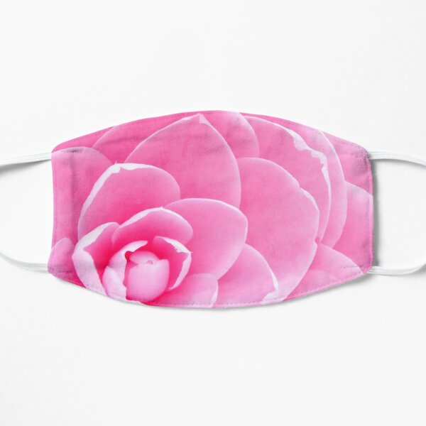 Camellias and Forget Me Nots Close Up Flat Mask