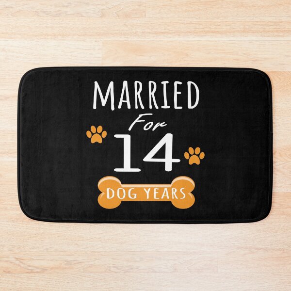 Item preview, 2nd Anniversary Funny Married For 14 Dog Years Marriage print designed and sold by Grabitees.