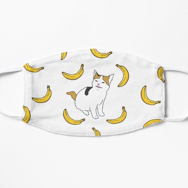 Cat no like banana Flat Mask