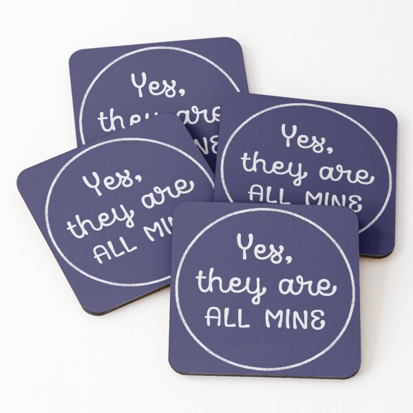 Item preview, Yes they are all mine handwritten font unisex blue baby gift design designed and sold by HalunaHappy.