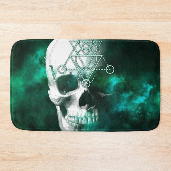 Item preview, Green Galaxy Symbol Skull designed and sold by bekiess.
