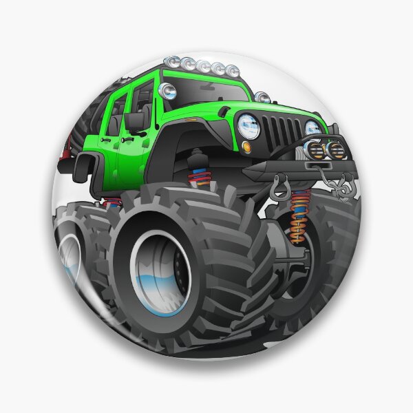 Item preview, Off road 4x4 gecko green jeeper cartoon designed and sold by hobrath.