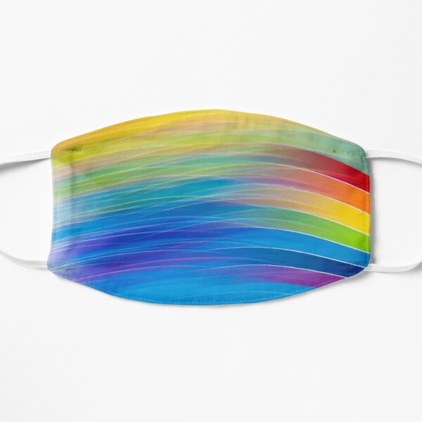 Abstract of a painted rainbow and stars Mask